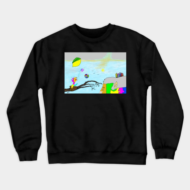 Baby bird named Avalon is getting ready to fly 🎈 Crewneck Sweatshirt by YFTV